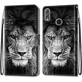 Coque Pour Huawei Honor 8x, Etui En Cuir Pu Portefeuille Housse Coque Avec 360 Degres Silicone Antichoc Protection Cover Cuir Pochette Magnetique Und Flip Bequille (Lion)