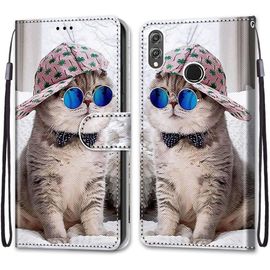 Coque Pour Huawei Honor 8x, Etui En Cuir Pu Portefeuille Housse Coque Avec 360 Degres Silicone Antichoc Protection Cover Cuir Pochette Magnetique Und Flip Bequille (Chats 4)