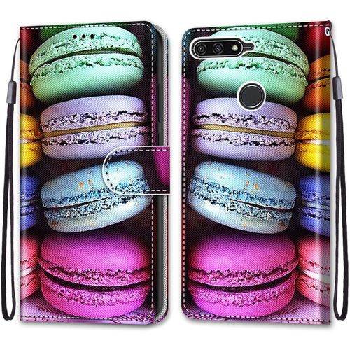 Coque Pour Huawei Y6 2018 / Honor 7a, Etui En Cuir Pu Portefeuille Housse Coque Avec 360 Degres Silicone Antichoc Protection Cover Cuir Pochette Magnetique Und Flip Bequille (Macarons)