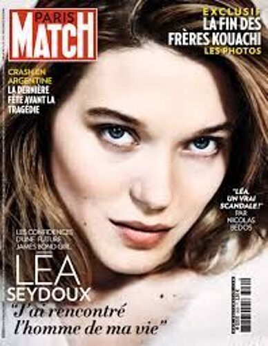 Paris Match 3435 Léa Seydoux Zaho Daminique A Alexis Vastine Nicolas Bedos Harrisson Ford L Casta 