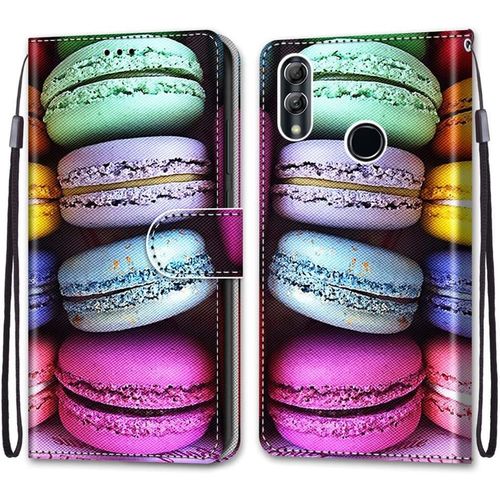 Coque Pour Huawei Honor 10 Lite, Etui En Cuir Pu Portefeuille Housse Coque Avec 360 Degres Silicone Antichoc Protection Cover Cuir Pochette Magnetique Und Flip Bequille (Macarons)