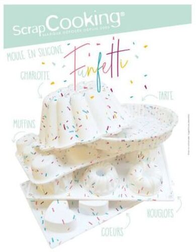 Moule À Muffin Scrapcooking Silicone 12 Muffins Funfetti