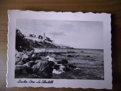 Photo À Bord Dentelé Année 1950.Bastia Corse.La Citadelle