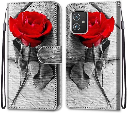 Coque Pour Asus Zenfone 8 / Zs590ks / 8z, Etui En Cuir Pu Portefeuille Housse Coque Avec 360 Degres Silicone Protection Cover Cuir Pochette Magnetique Und Flip Bequille (Rose)