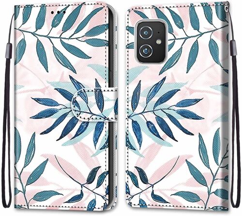 Coque Pour Asus Zenfone 8 / Zs590ks / 8z, Etui En Cuir Pu Portefeuille Housse Coque Avec 360 Degres Silicone Protection Cover Cuir Pochette Magnetique Und Flip Bequille (Conifere)