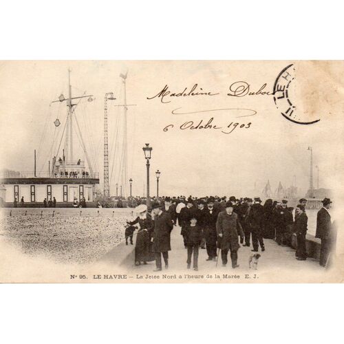 Carte Postale Ancienne - 95 - Le Havre - La Jetée Nord À L'heure De La Marée