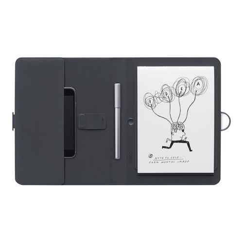 Wacom Bamboo Spark with Gadget Pocket - Bloc-notes numérique - droitiers et gauchers - 14.8 x 21 cm - électromagnétique - sans fil - Bluetooth - gris