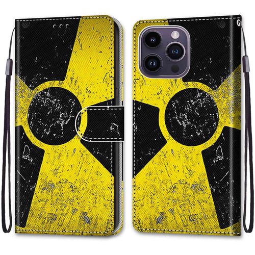 Coque Pour Iphone 14 Pro Max (6,7 Pouces), Etui En Cuir Pu Portefeuille Housse Coque Avec 360 Degres Silicone Protection Cover Cuir Pochette Magnetique Und Flip Bequille (Moulin A Vent)