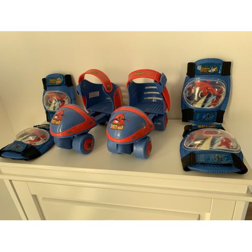 Templar - Spiderman Spectacular - Ros1quset - Jeu De Plein Air - Set Patin Bébé Quad Réglable Avec Set 2 Protections - Coudières / Genouillères - Sac A Dos Cristal - T 25-32