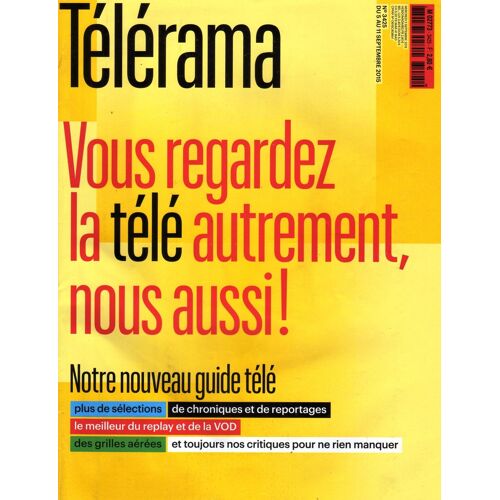 Télérama 3425:Delphine Ernotte Cunci:Radio France.Rentrée Télévision-Radio 2015 