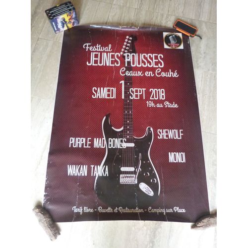 Poster Affiche Concert Festival Jeunes Pousses 2018 - 84x119 Cm