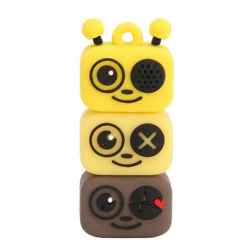 Clé USB USB 2.0 Standard Remplaçable À Chaud Portable USB Clé De Mémoire De Bande Dessinée PVC De Bande Dessinée USB Style USB Pour Bureau D'affaires Jaune 32 Go