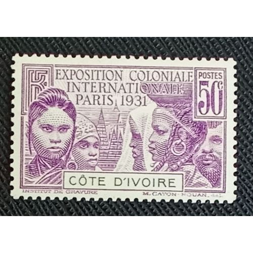 Timbre Cote D'Ivoire Y T 85 Exposition Coloniale, Peuples Des Colonies Françaises 1931 ( 021009 )