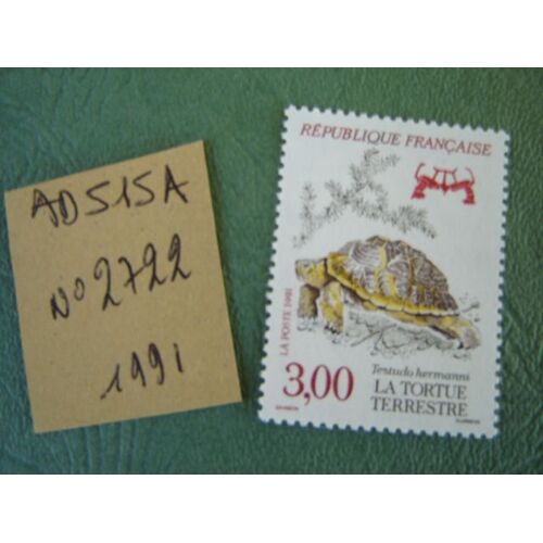 Ad 515 A // Timbre France Neuf 1991*N° 2722 "  La Tortue Terrestre