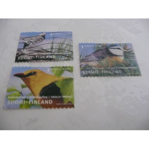 3 Timbres Finlande ,Année 2001