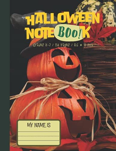 Halloween Primary Composition Notebook: Story Paper Journal. Draw And Write Journal For Kids. Dotted Midline And Picture Space Paper For Preschool. ... Halloween Jack O'lanterns On The Cover.