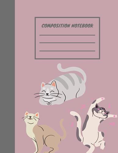 Composition Notebook: Cute Cat Composition Notebook, Pink Cat Composition Notebook For Kids And Teens, College Ruled