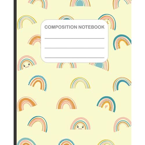 Notebook: Smiley Face Composition Notebook | Wide Ruled Lined | 100 Pages | Large
