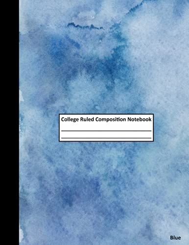 College Ruled Composition Notebook Blue