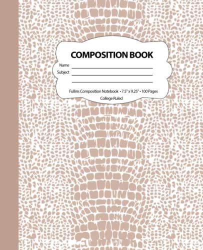 Composition Notebook | 7.5 X 9.25 | 100 Pages | For Kids, Teens, And Adults (Animal Patterns Notebooks , Animal Journal) V17: Composition Notebook ... Notebook For Girls And Boys - Animal Notebook