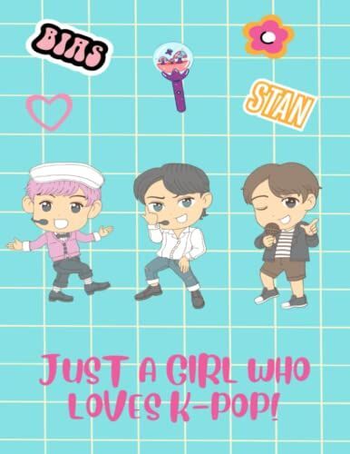 Kpop Notebook: Cute Kawaii Composition Notebook For Kpop Lovers- Large 8.5x11 - 120 Pages