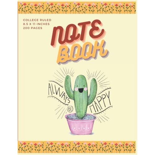 Notebook College Ruled: You Make My Heart Smile, Notebooks For School, Large Size 8.5 X 11 Inches (Same Width As A4 And Easy Fit In The Bag)