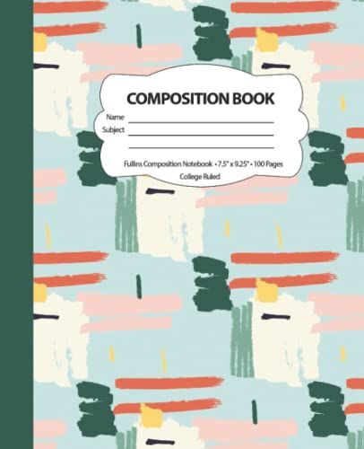 Composition Notebook | 7.5 X 9.25 | 100 Pages | For Kids, Teens, And Adults (Abstract Notebooks , Abstract Journal) V22: Composition Notebook Primary ... Notebook For Girls And Boys - Food Notebook