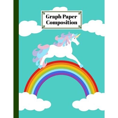 Graph Paper Composition Notebook: Unicorn Cover | Grid Paper Notebook, Quad Ruled, 100 Sheets, Size 8.5" X 11" By Erika Hempel