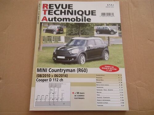 Revue Technique Mini Countryman Phase 1 (R60) Cooper D 112 Ch