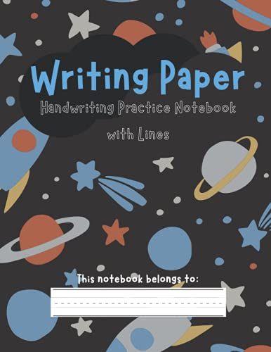Writing Paper: Handwriting Practice Notebook With Lines: 8.5" X 11" - 120 Page Dotted Lined Paper / K-2 / Space