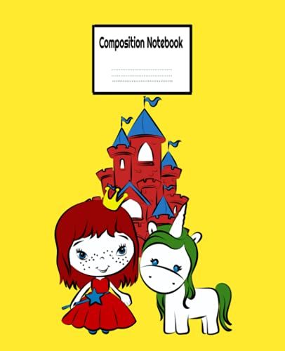 Composition Notebook: Wide Ruled Paper Notebook Journal | Nifty Wide Blank Lined Workbook For Teens Kids Students Girls For Home School College For ... | Cute Turquoise Unicorn & Donut Pattern