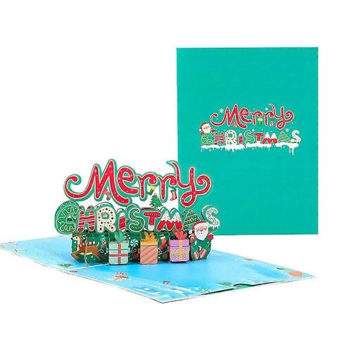 Merry Christmas Pop Up Card, 3d Popup Cartes de v?ux pour Noël, Pop Up Christmas Cards, Christmas Card 3d