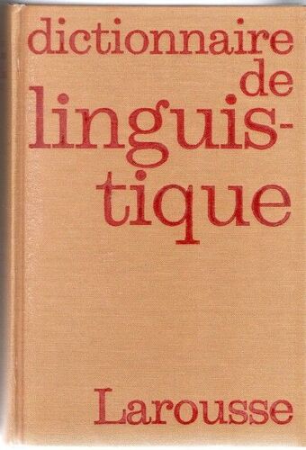 Dictionnaire De Linguistique