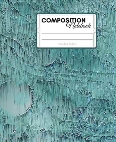 Turquoise Art Composition Notebook: Unique Abstract Art Composition Notebook
