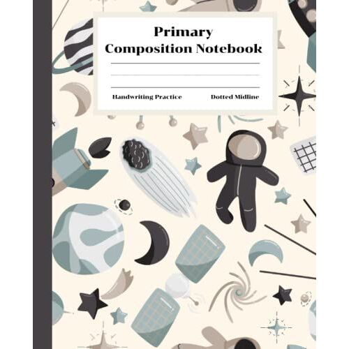 Primary Composition Notebook - Handwriting Practice Dotted Midline: Handwriting Practice Dotted Midline, Thicker Baseline And Slightly Wider Midline ... Paper Journal, School Exercise Book For Kids