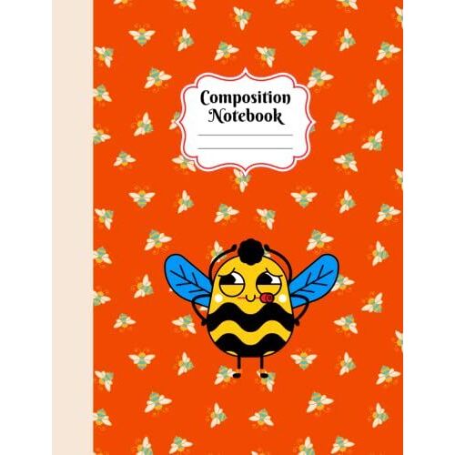 Composition Notebook: Bee Composition College Ruled Bee Notebook. Vintage Bumblebee Honeycomb Line Art Cover. Gift For Bee Lovers | Honey Bees, Bee Keeping & Honeycomb.