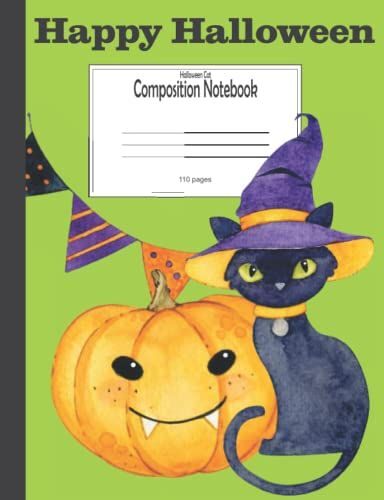 Halloween Cat Composition Notebook: Halloween Cat Composition Notebook