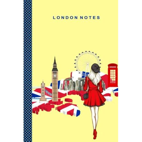 London Notes: White Story Lined Paper Writing Journals Notebook Note & Daily Diary Work Book To Do Lists Blank Interior Pages Journal - An Awesome Uk ... Girls Kids Adults Perfect Gift For Travelers