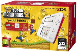 Nintendo 2ds Blanc et rouge + New Super Mario Bros. 2 - Édition Spéciale