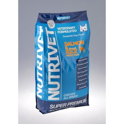 Super Premium Croquettes Chien 32/18 Saumon Et Riz 15 Kg 0% Blé