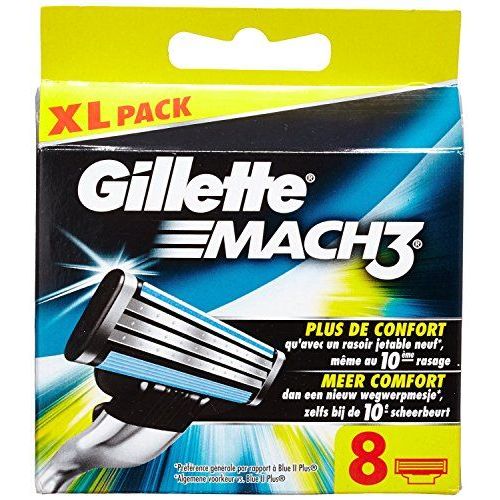 Gillette Lames De Rasoir Mach3 Pour Homme X 8 