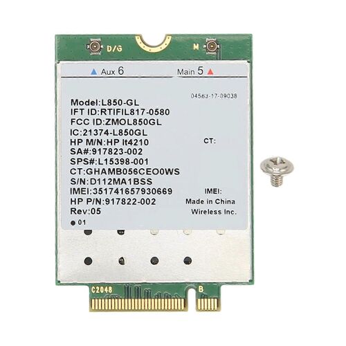 L850 GL IT4210 Module 4G LTE Haute Vitesse Multi Bande Carte Réseau Adaptateur pour HP 1040 840 850 430 440 Ordinateur Portable