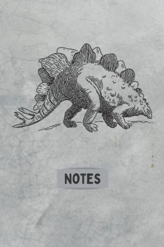 Notes: Stegosaurus Dinosaur Gray Notebook Writing Pad
