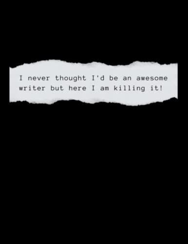 Amazing Writer Notebook With Black Cover | 8.5" X 11": Notebook For Writers With 100 Lined Pages For Capturing Story Notes, Outlines, First Drafts, Etc,