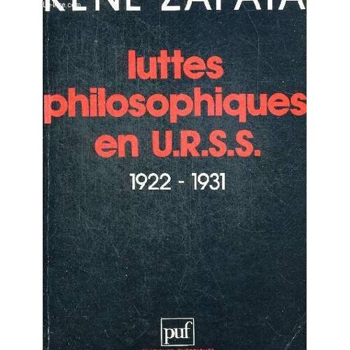 Luttes Philosophiques En U.R.S.S. - 1922-1931