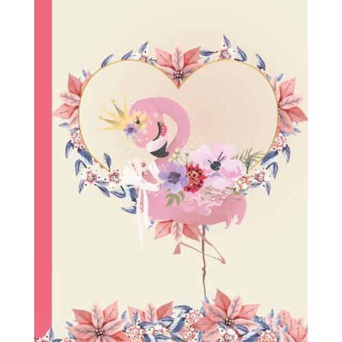 My Flamingo Drawing And Writing Notebook: Cute Children's Flamingo-Themed Drawing And Writing Notebook - Grades K-2 - Dashed Midline - 100 Pages