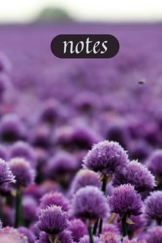 Notes: Purple Field Of Flowers Notebook Writing Pad