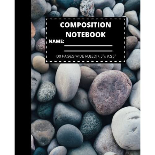 Composition Notebook: Stone Notebook | Wide Ruled | 100 Pages | 7.5"X9.25" | Perfect Gift | Notebook For All Ages
