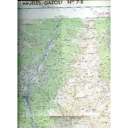 Carte De France 1/25000 - Argeles-Gazost Nos 7-8 / Dimension : 54 X 69 Cm Environ.