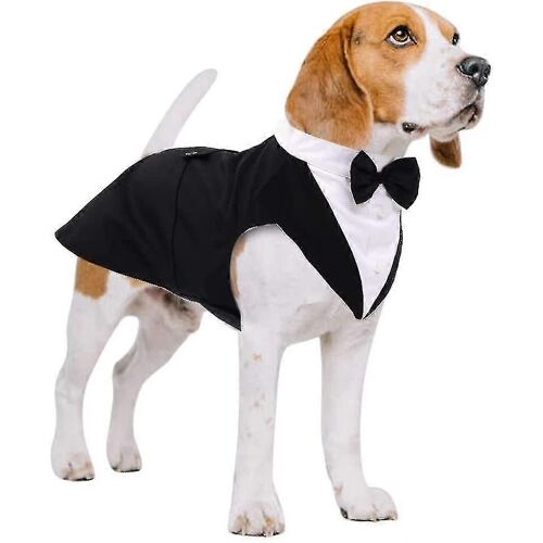 Costume Pour Chien Et Bandana, Costume De Fête De Mariage Pour Chiens Tuxedo, Cravate De Mariage De Mariage De Chien Chemise Formelle De Désherbage Pour Chiens Grands Et Moyens Doré
